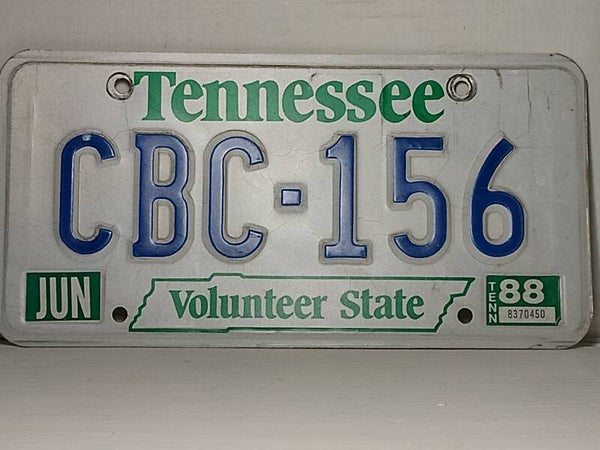 Dated American state number plates. Tennessee.