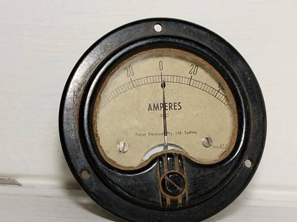 Vintage Bakelite Ampheres Gauge by Paton of Sydney.