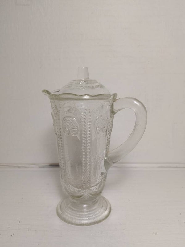 Crown Chrystal's Owl and Feather lidded jug.
