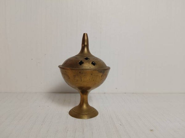 Small brass incense burner.