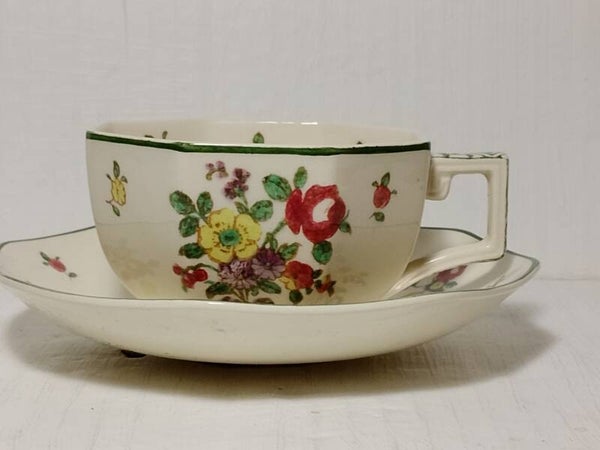 Royal Doulton "Old Leeds Sprays" Cup and Saucer.