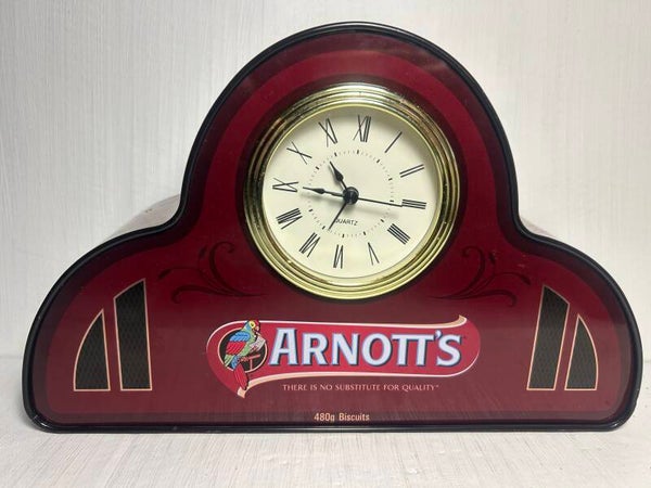 Working Clock Tin by Arnotts biscuits