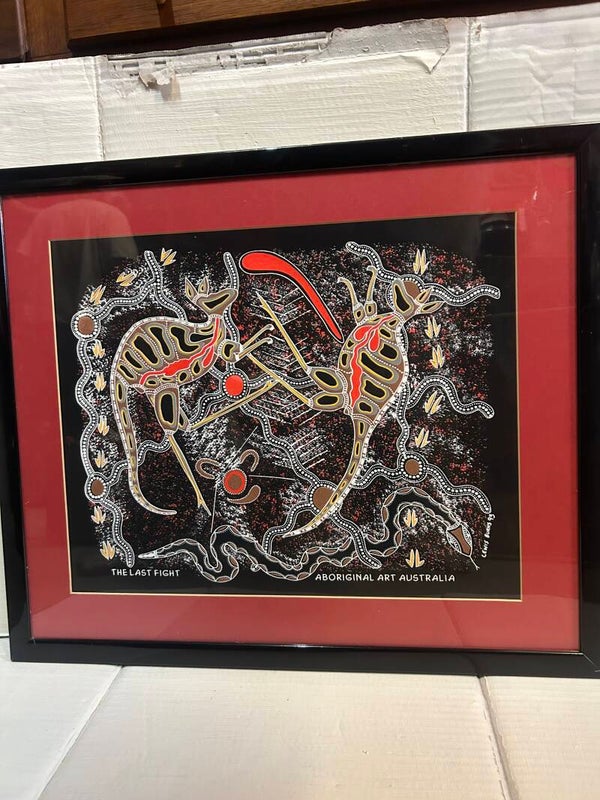 The Last Fight by Indigenous artist Lewis Burns