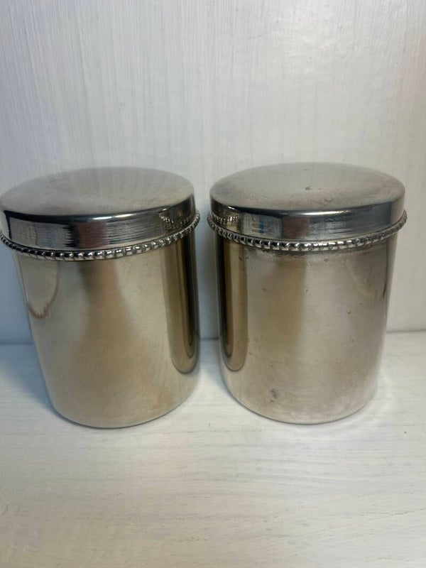Lidded Vanity Pots with Beaded Decoration
