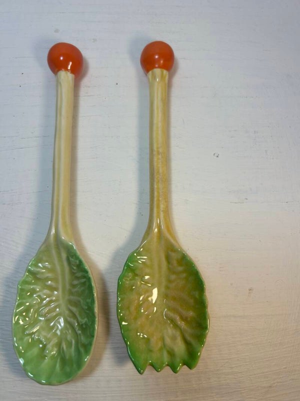 Tomato and Lettuce Salad Servers by Carltonware