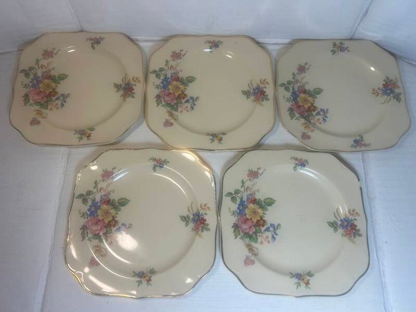 Set of 4 Vintage Floral Bread. and Butter Plates Johnsons of England