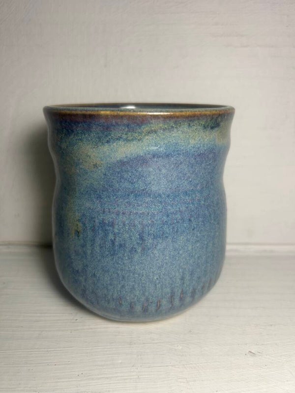 Handmade Blue Pottery Vase Made in Whyalla, South Australia