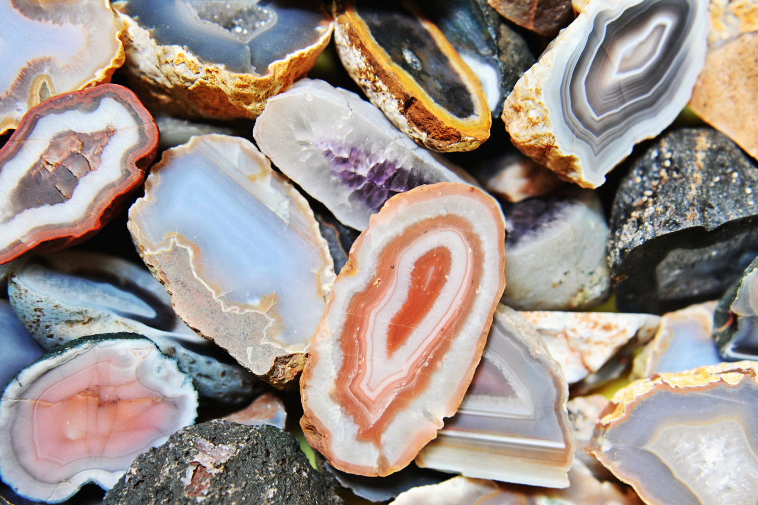 agaat schijfjes ei hanger armband botswana bloem crazy lace blue lace mosagaat