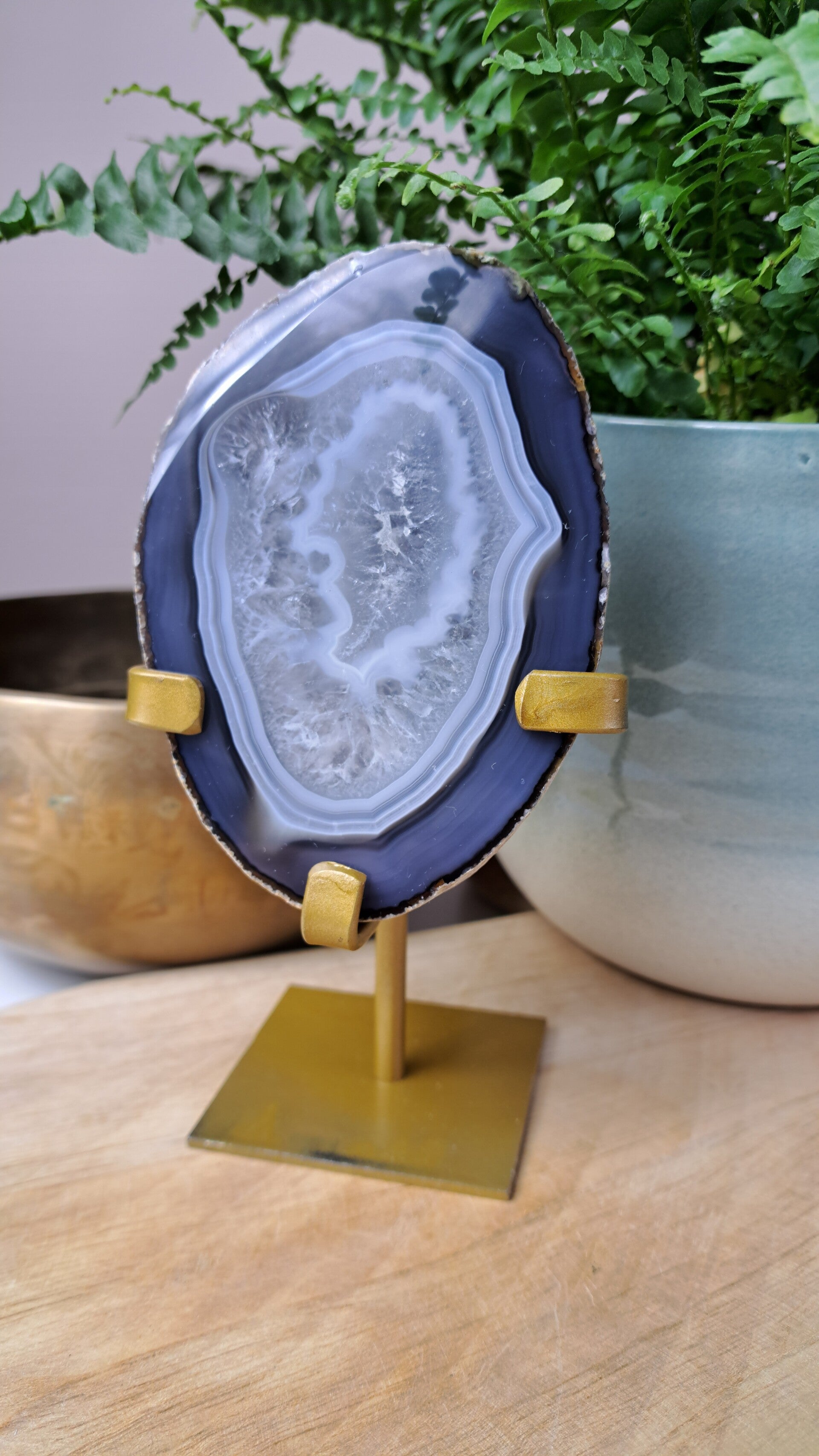 Agaat schijf op standaard nr. 04