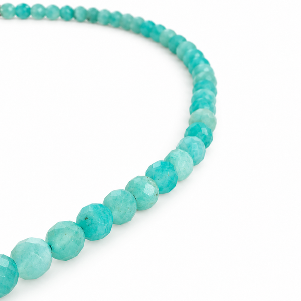 Amazoniet ketting facet 4 mm