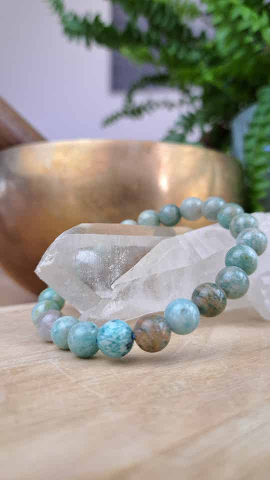 Amazoniet AA 8mm (armband, kogel)