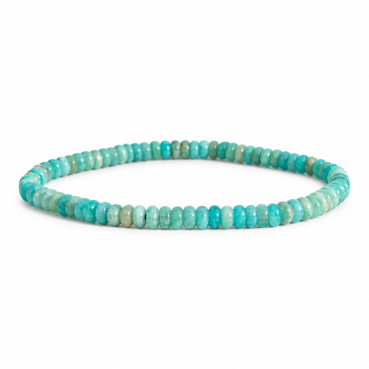 Amazoniet armband donut 4 mm
