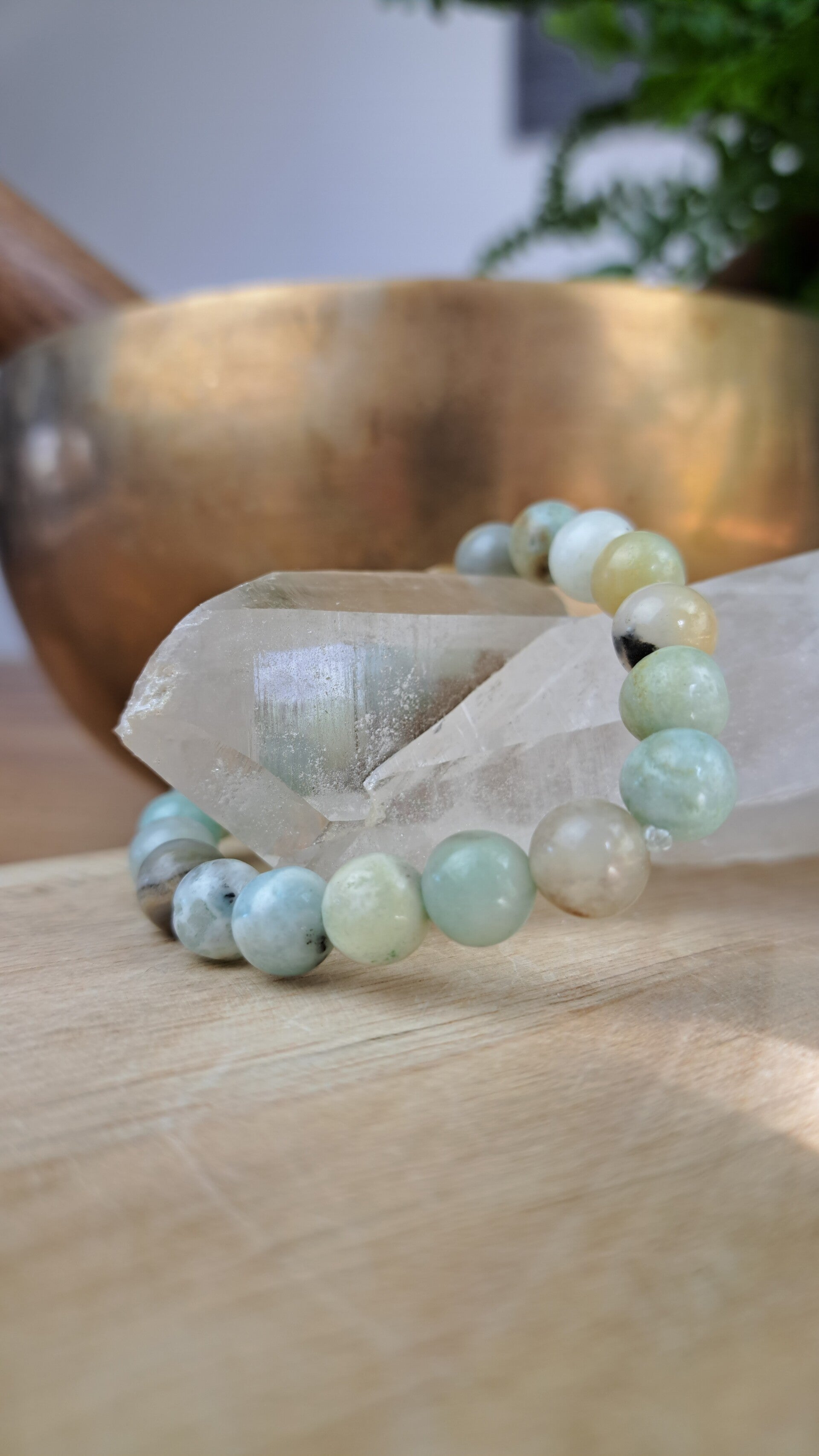 Amazoniet multi AB 8mm (armband, kogel)