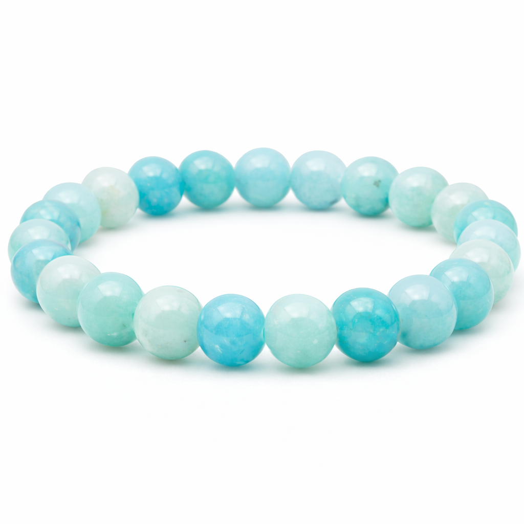 Amazoniet Peru 10mm (armband, kogel)