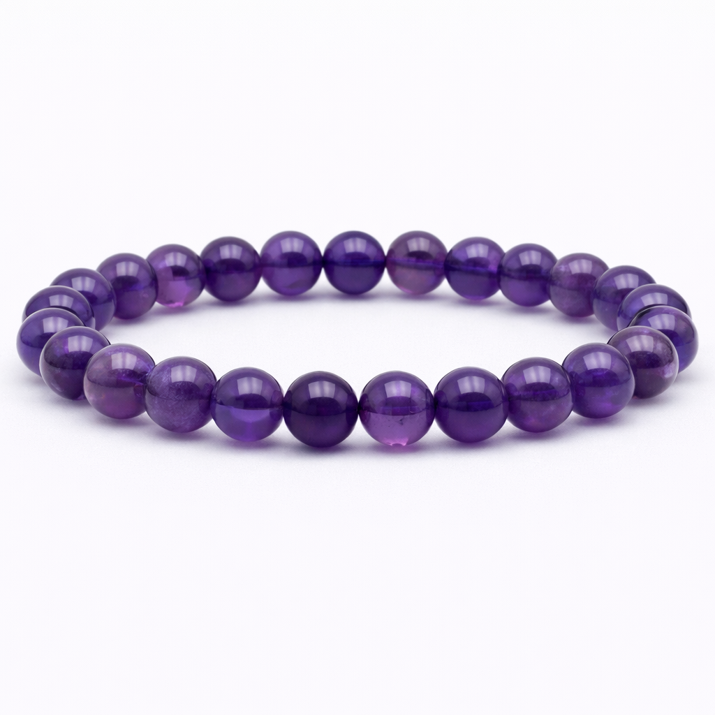 Amethist Brasil 8mm (armband, kogel)