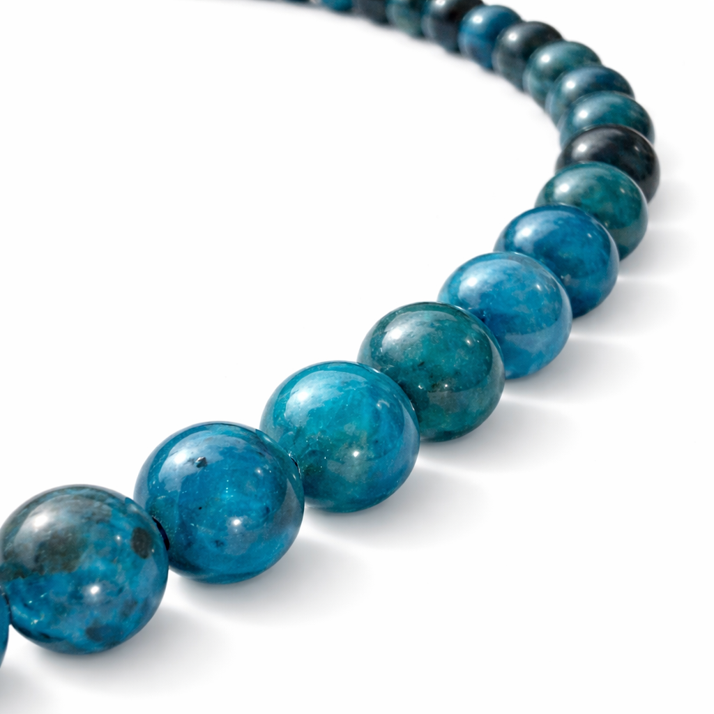 Blauwe Apatiet ketting 6mm