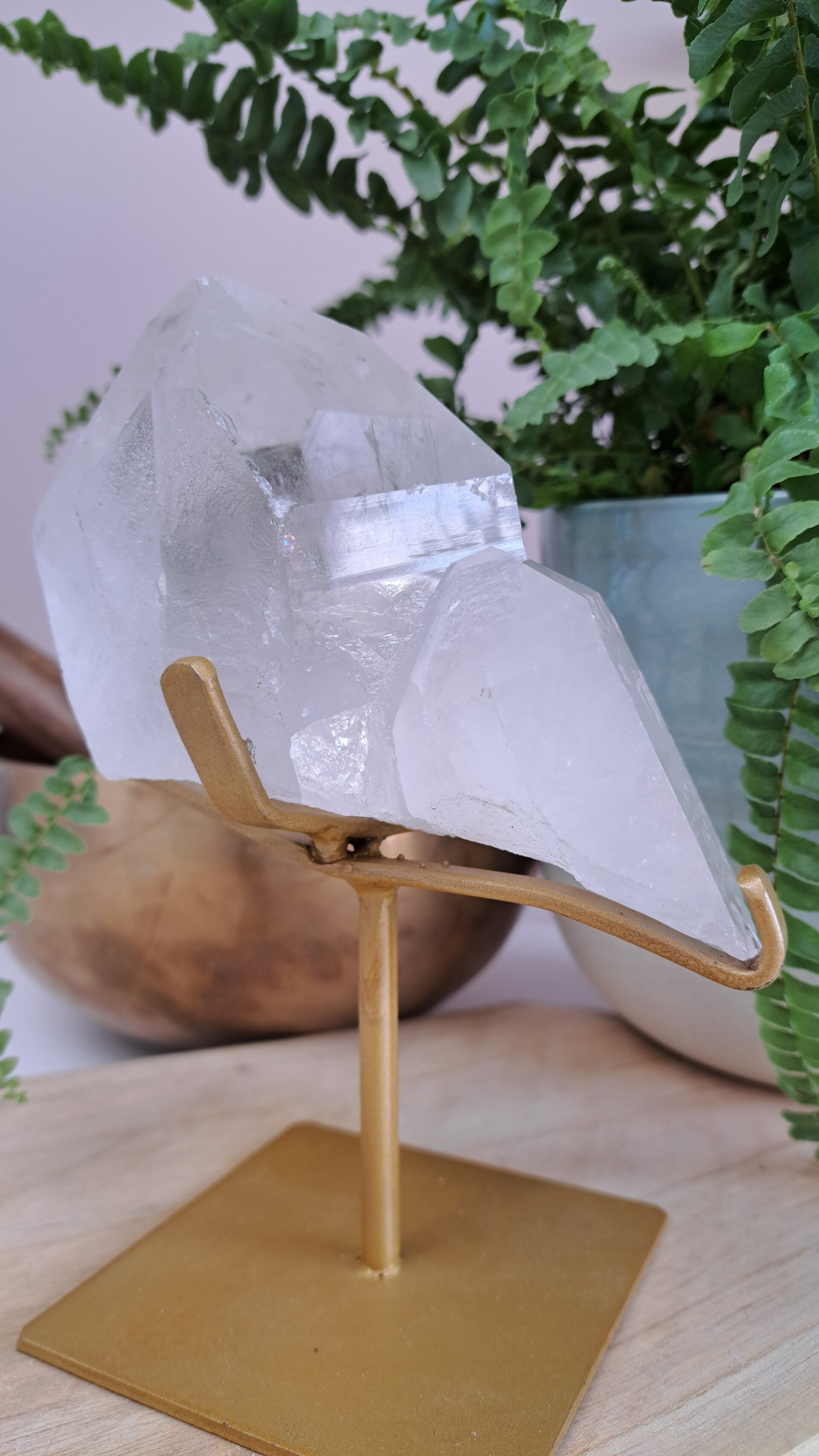 Bergkristal punten op standaard nr. 10