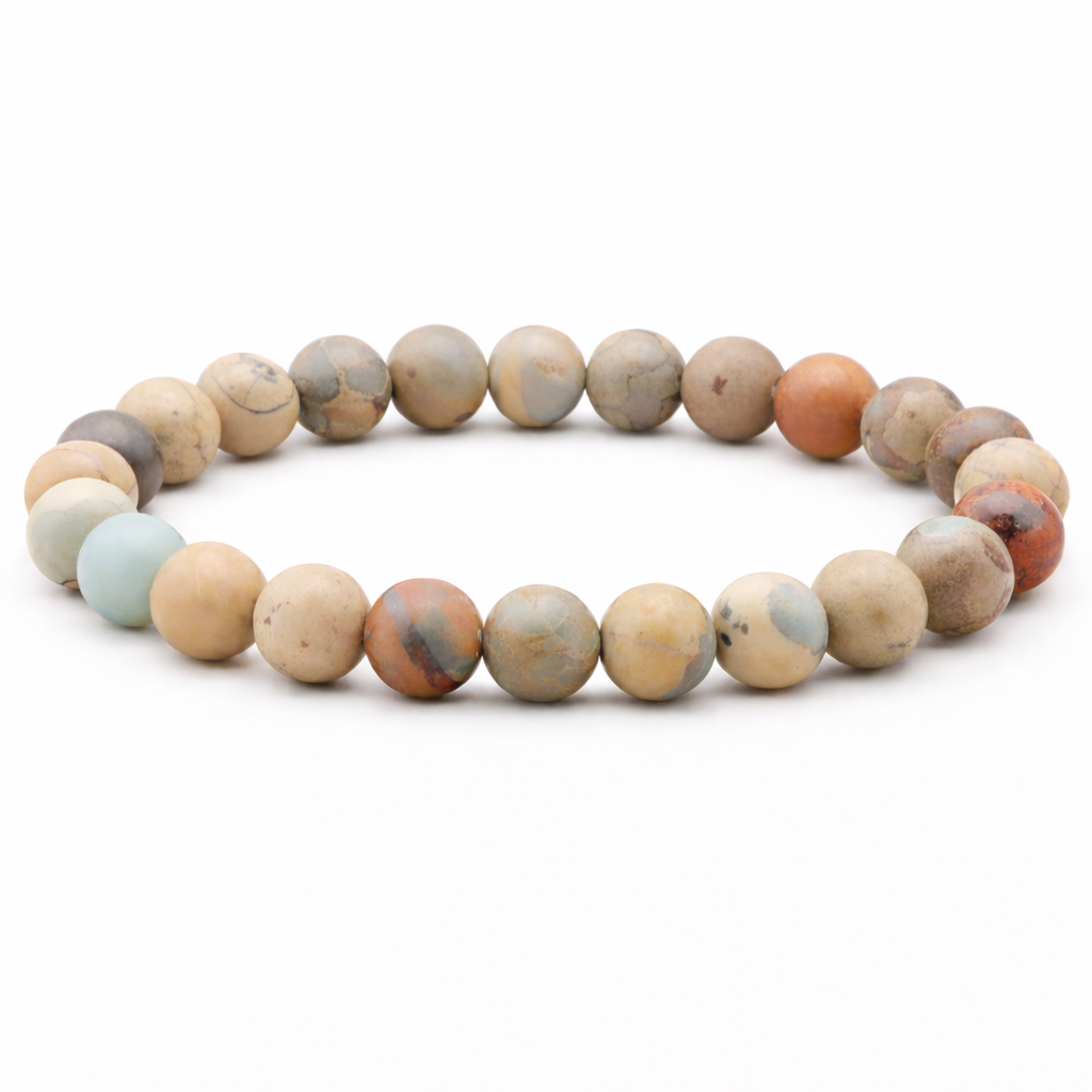 Blauwe Jaspis 8mm (armband, kogel)