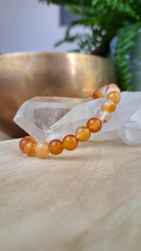 Carneool oranje 8mm (armband, kogel)