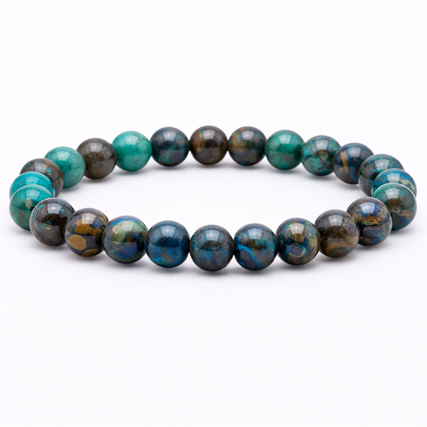 Chrysocolla 8mm (armband, kogel)