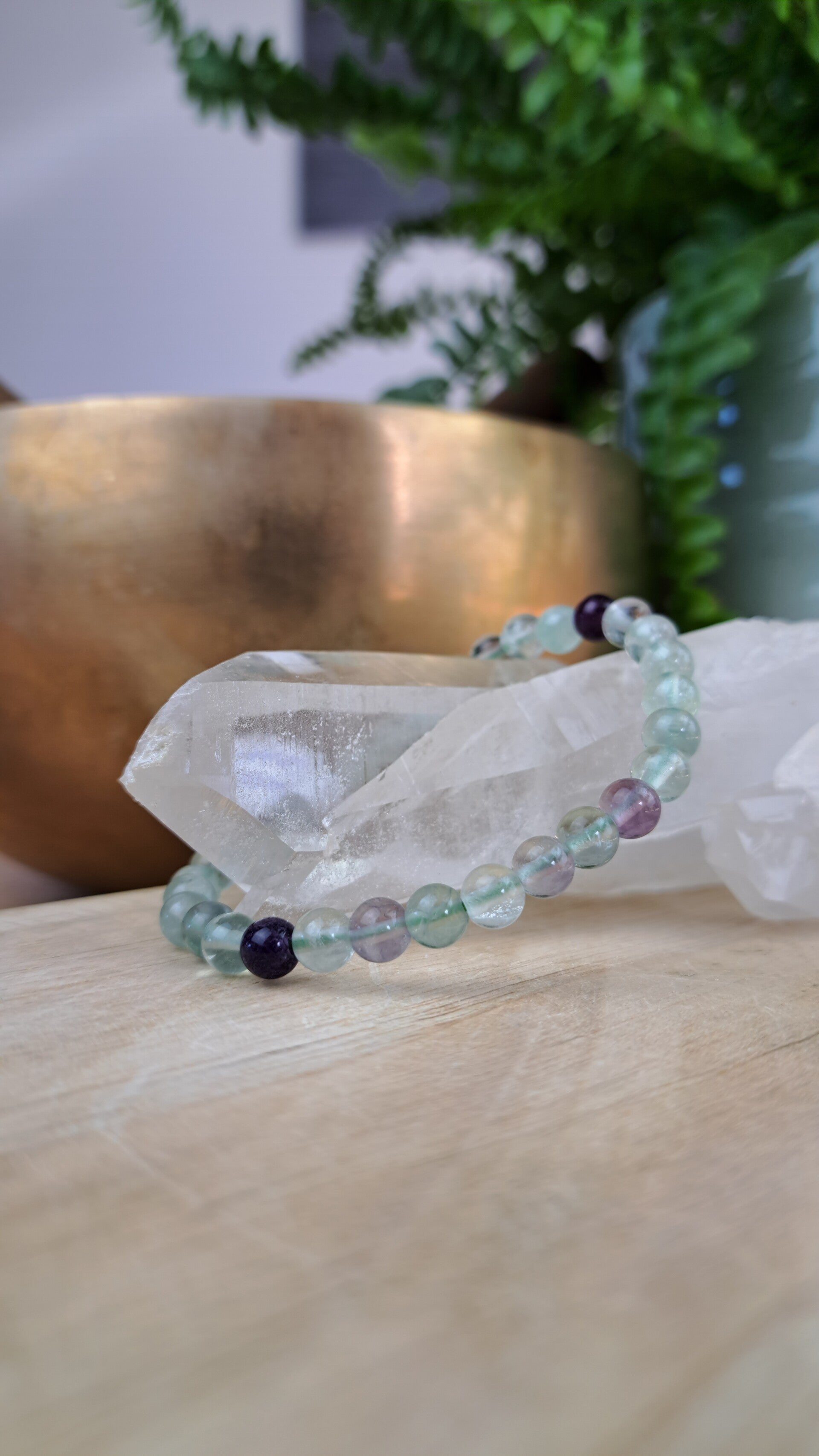 Fluoriet 6mm multicolor (armband, kogel)