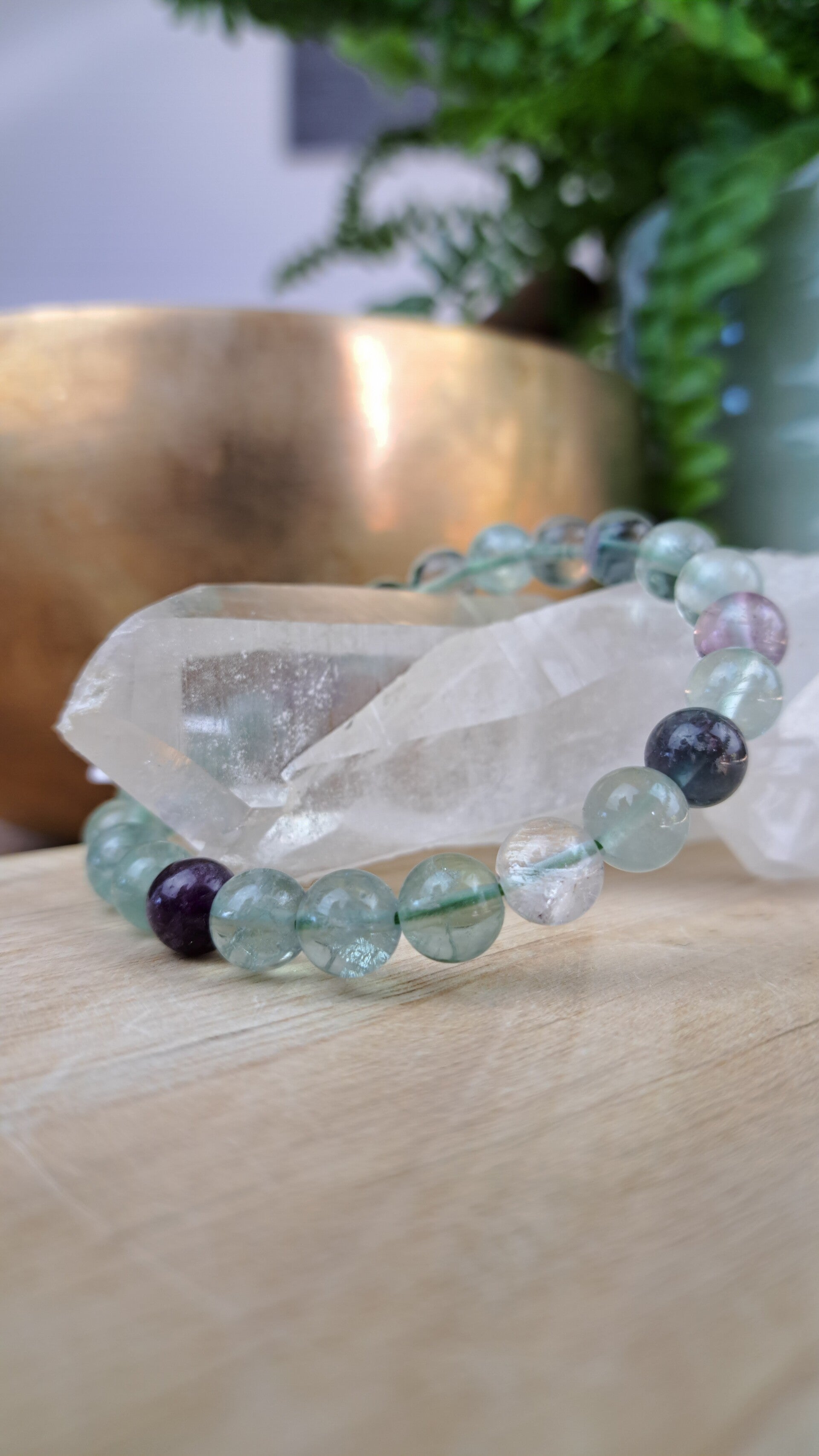 Fluoriet 8mm multicolor (armband, kogel)