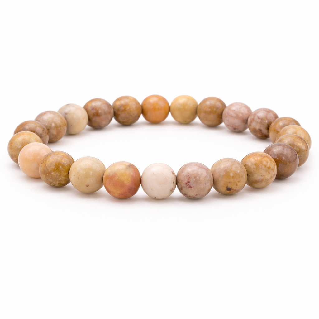 Fossiel Koraal 8mm (armband, kogel)