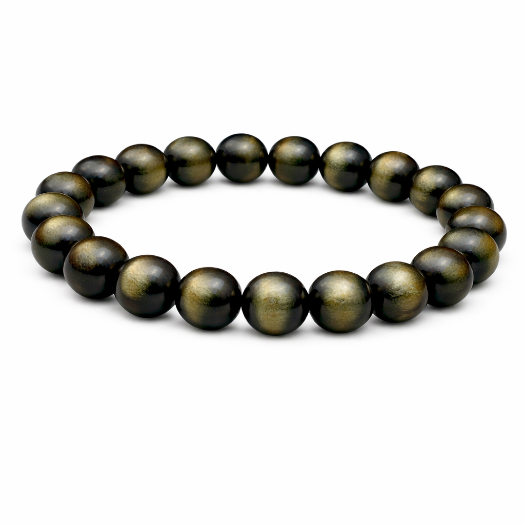 Goud Obsidiaan Armband, rond