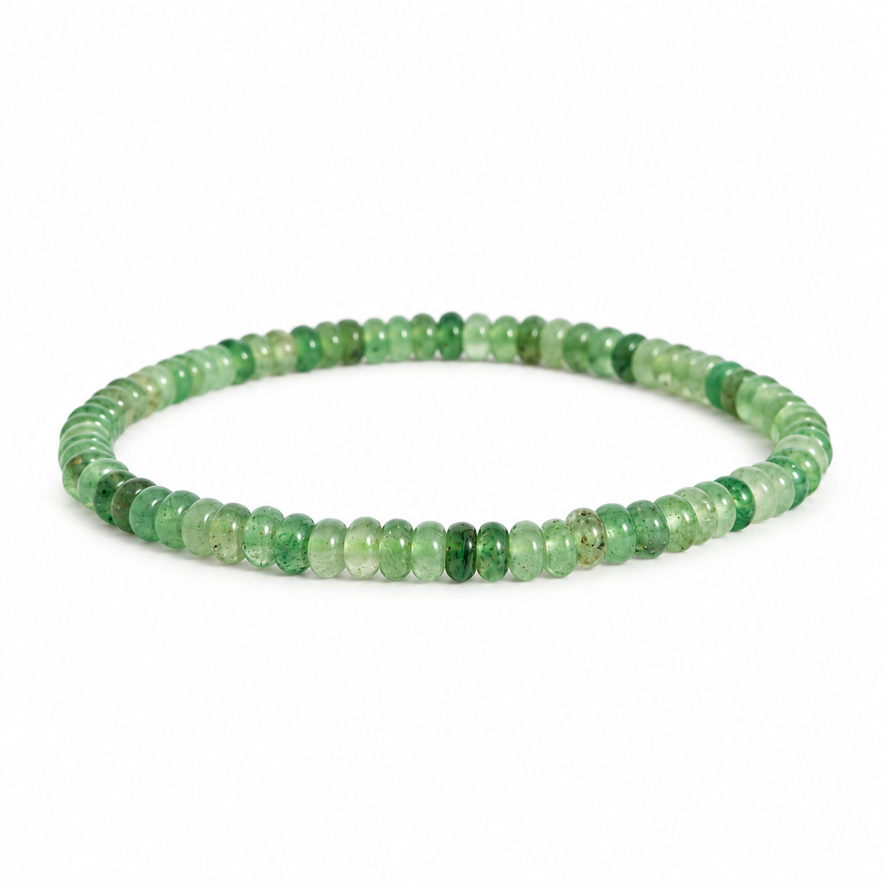 Groene Aventurijn armband donut 4 mm