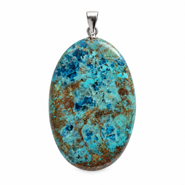 Schattukiet hanger cabochon ovaal groot zilver