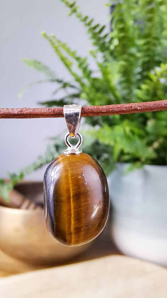 Tijgeroog hanger 12-20mm