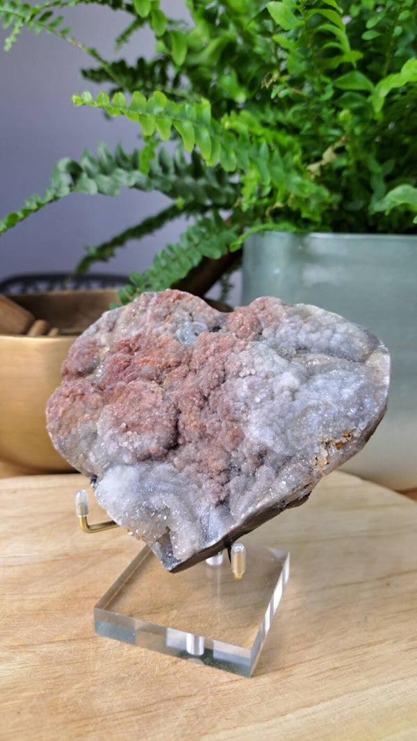 Hart van Chalcedoon, Agaat en Amethist kristallen 25