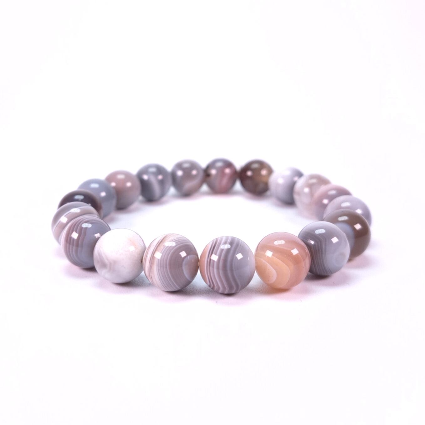 Botswana Agaat AA 10mm (armband, kogel)