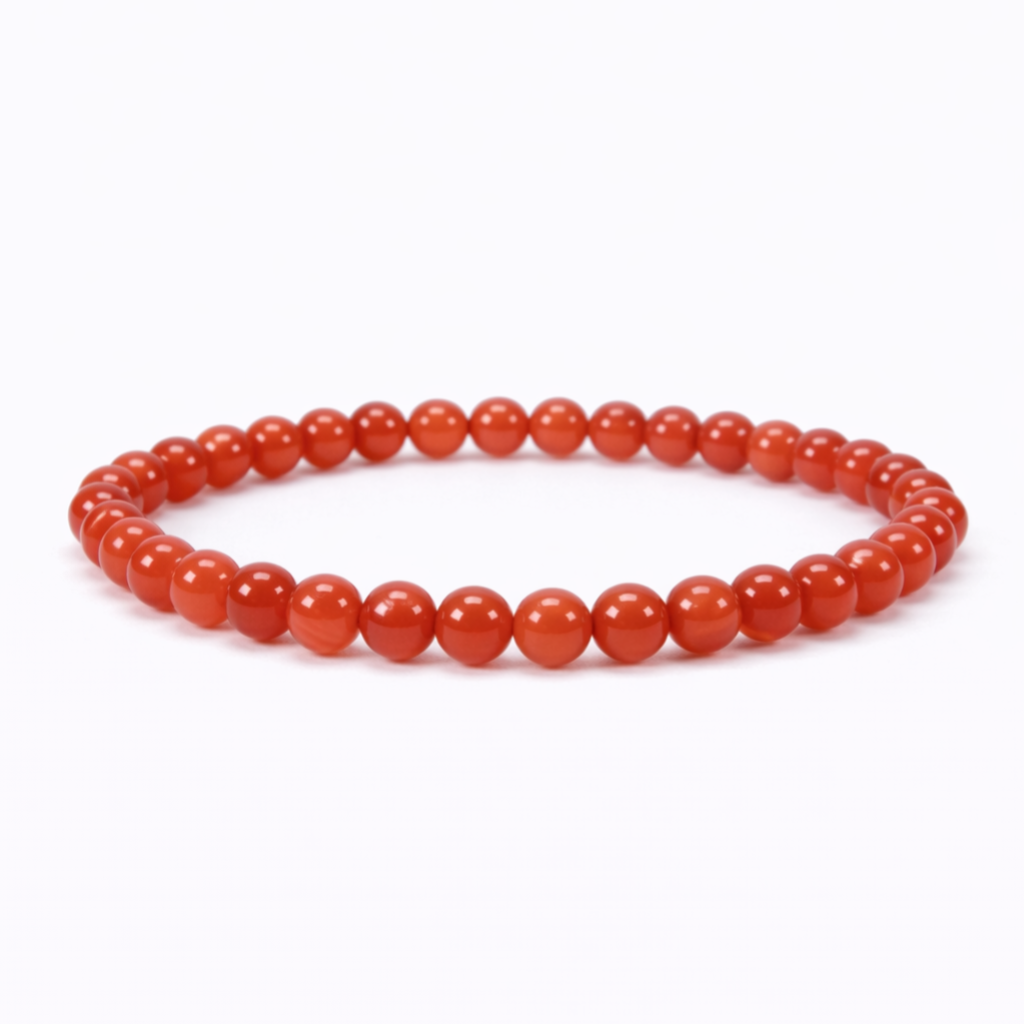 Rode Carneool 6mm (armband, kogel)