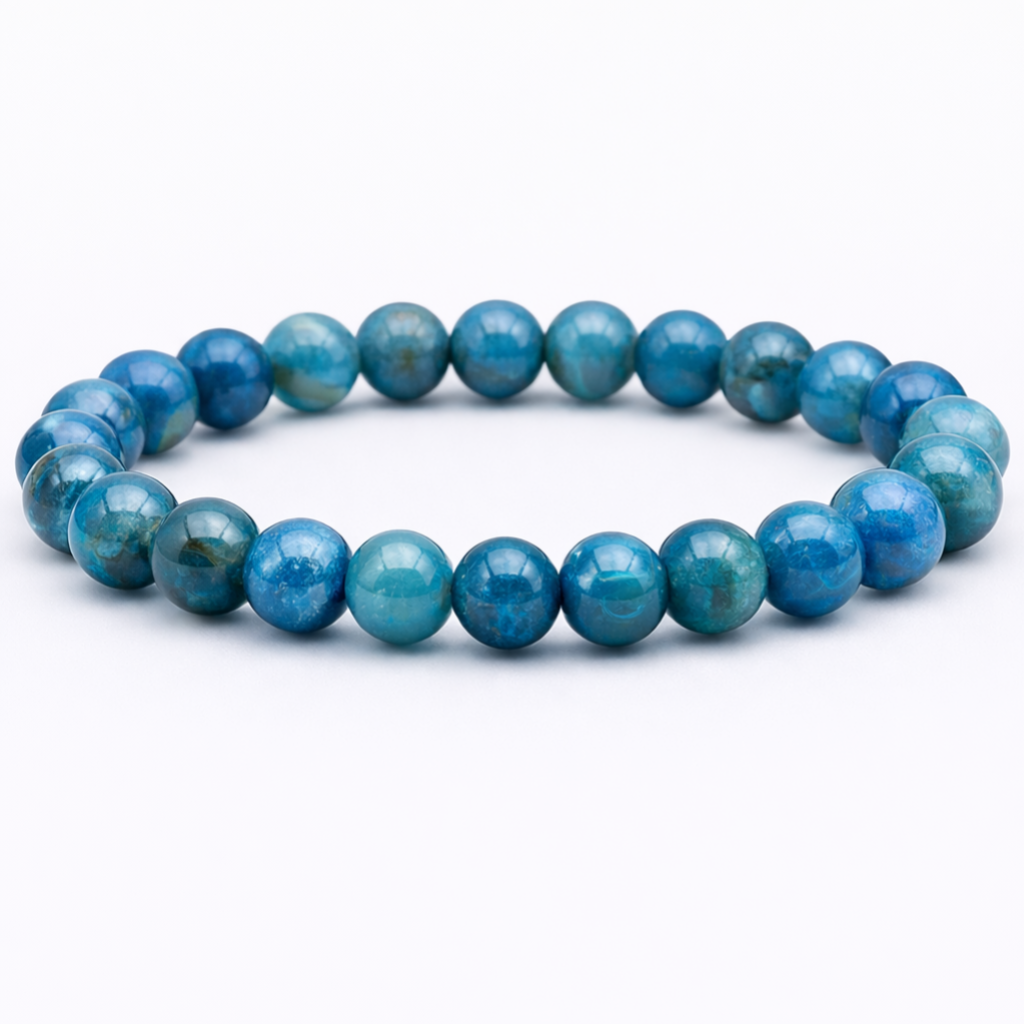 Blauwe Apatiet 8mm (armband, kogel)