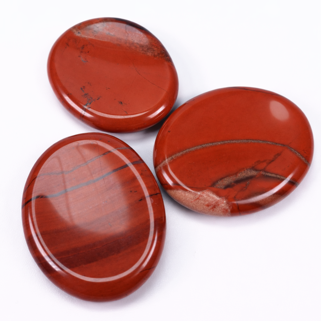 Rode Jaspis Duimsteen | Worry stone | Stress steen