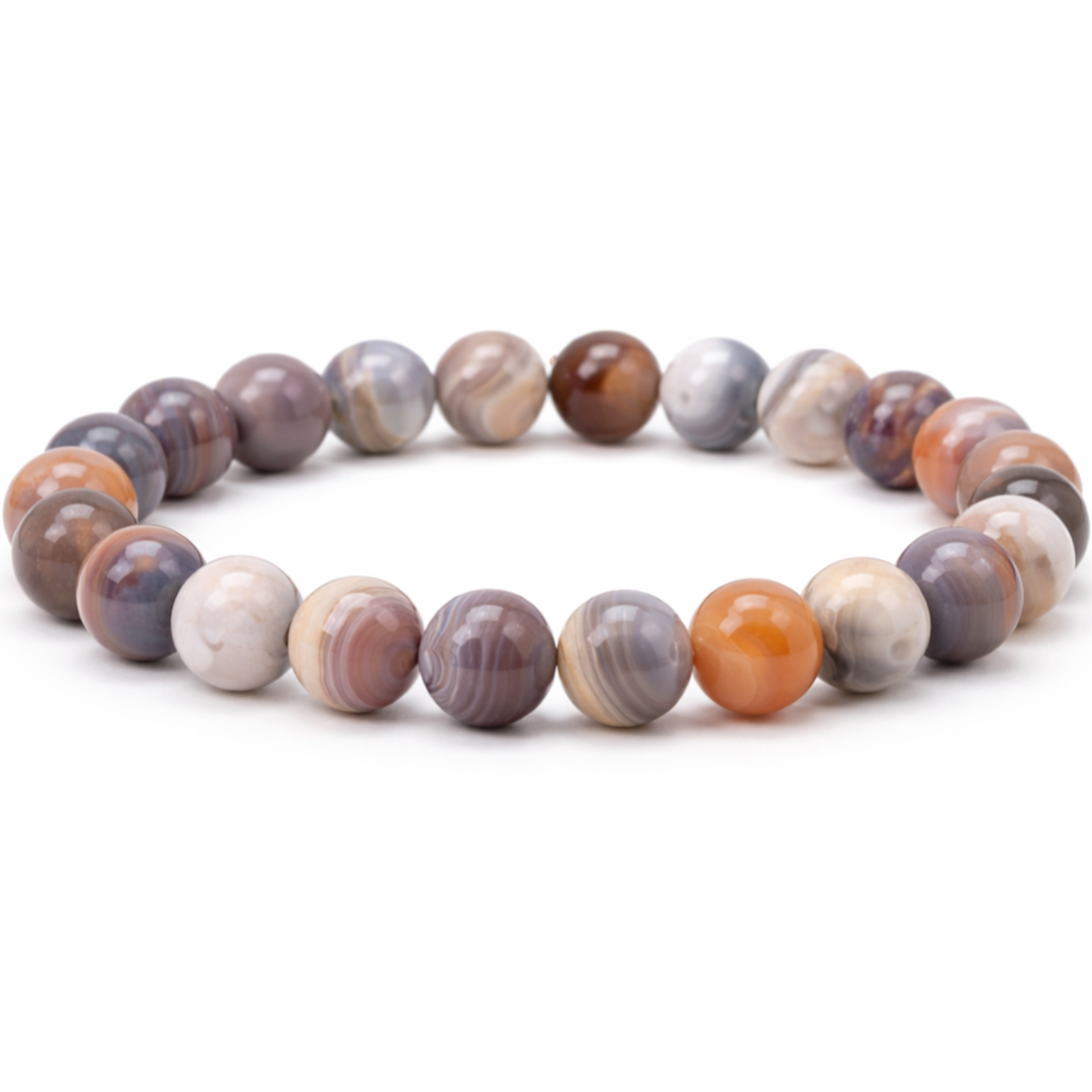 Botswana Agaat AA 10mm (armband, kogel)