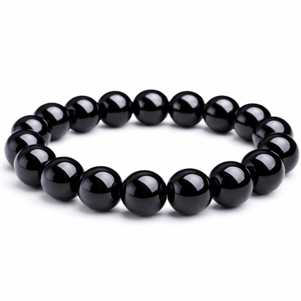 Zwarte Obsidiaan 10mm (armband, kogel)
