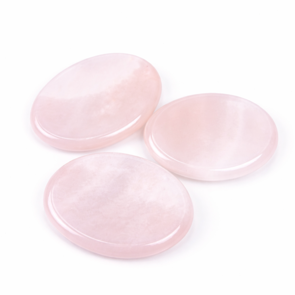 Roze Calciet Duimsteen | Worry stone | Stress steen