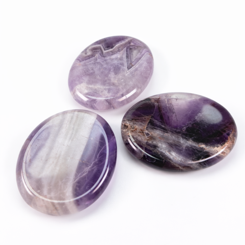 Amethist Duimsteen | Worry stone | Stress steen