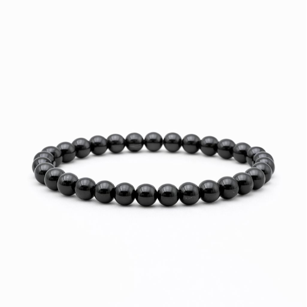 Zwarte Toermalijn 6mm (armband, kogel)