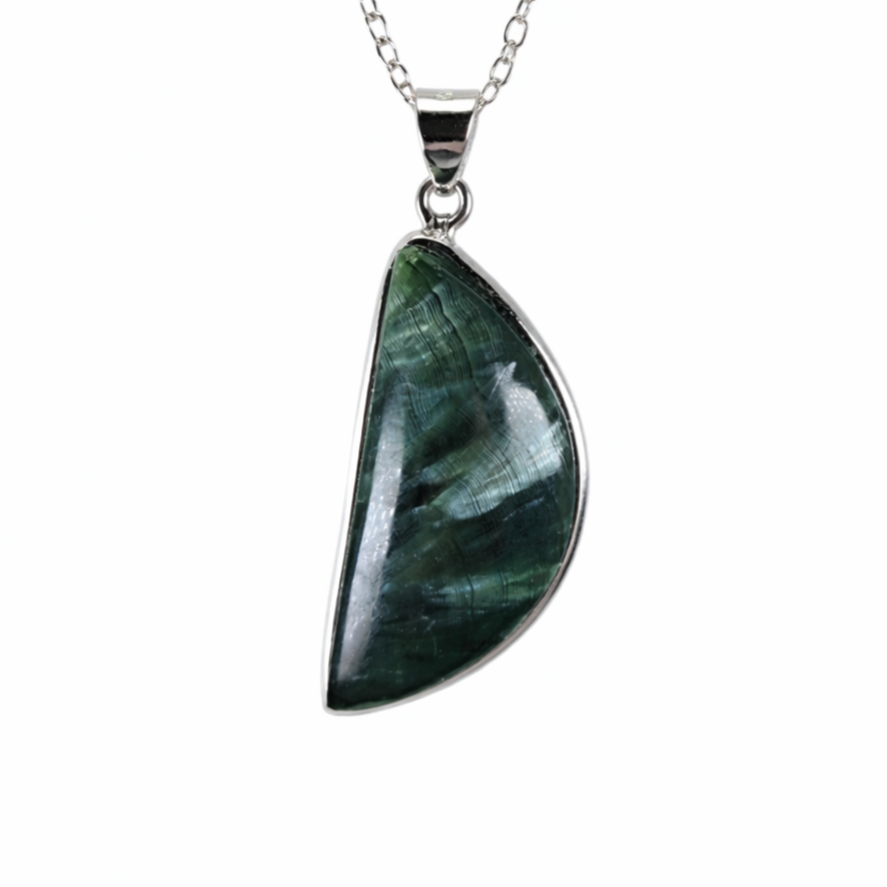 Serafiniet AA+ (cabochon) hanger in zilver 15-35mm SERCAB 01