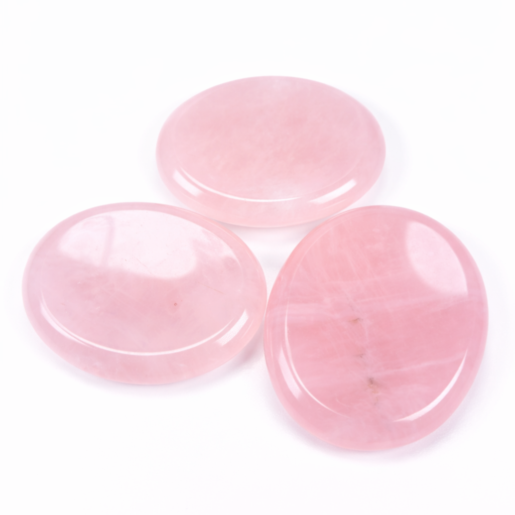 Rozenkwarts Duimsteen | Worry stone | Stress steen