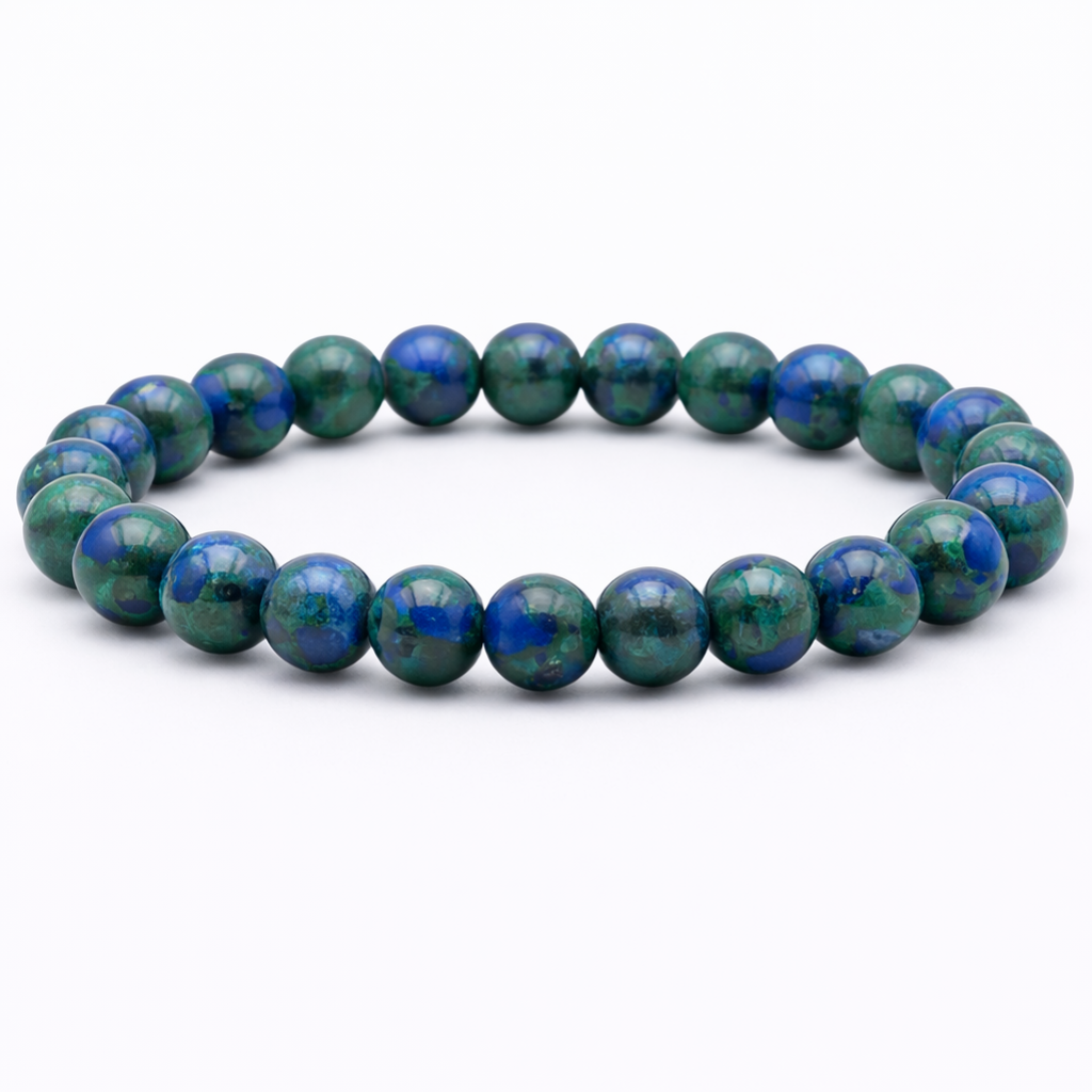 Azuriet & Malachiet 8mm (armband, kogel)