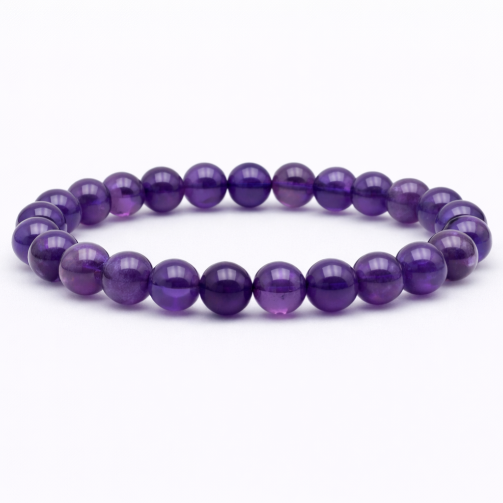 Amethist 8mm AA, Brasil (armband, kogel)