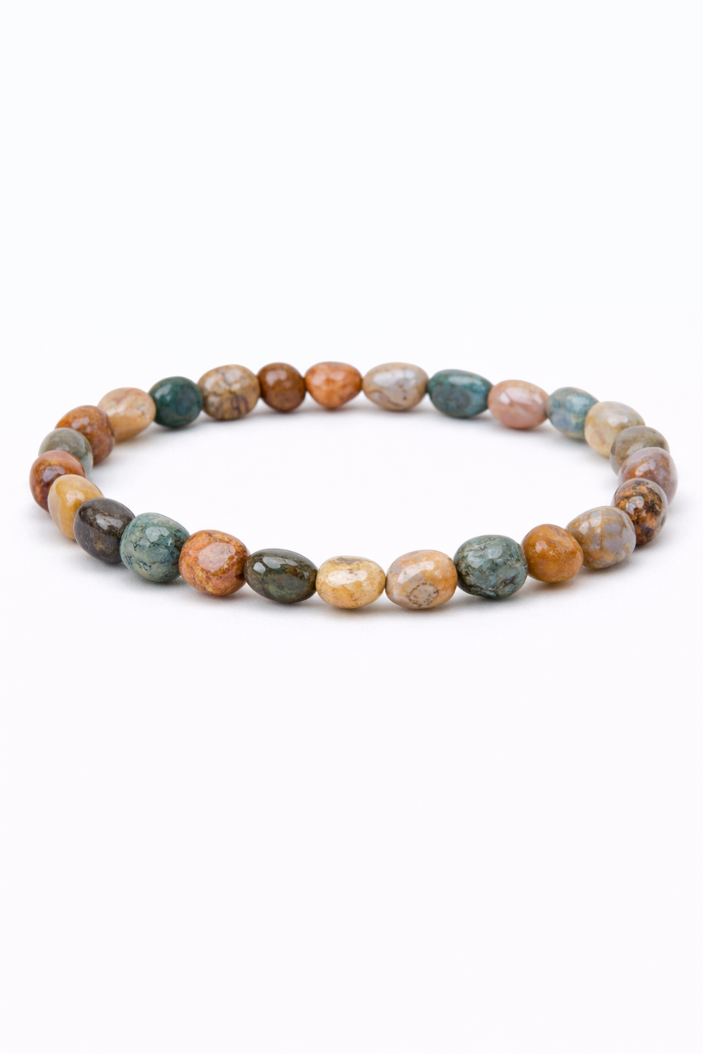 Oceaanjaspis 6-8mm (armband, trommelsteentjes)