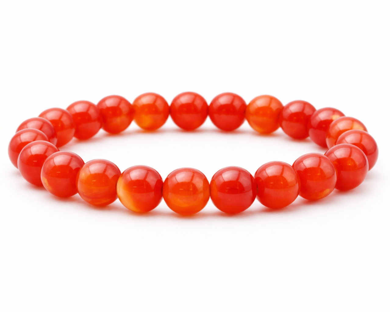 Rode Carneool 8mm (armband, kogel)