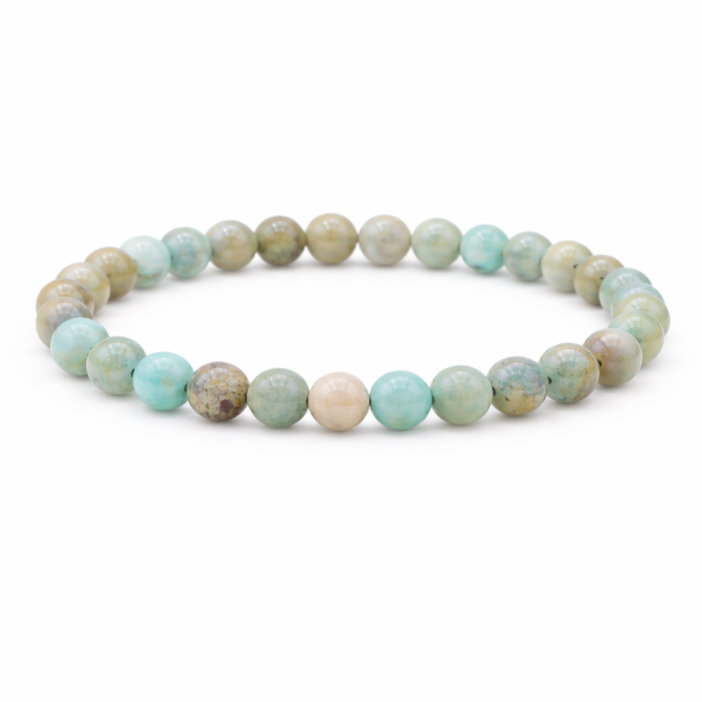 Amazoniet Peru 6mm (armband, kogel)