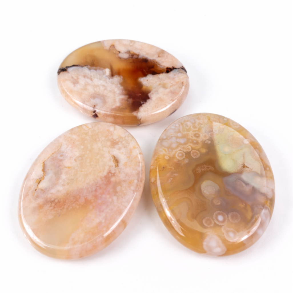 Bloemagaat Duimsteen | Worry stone | Stress steen