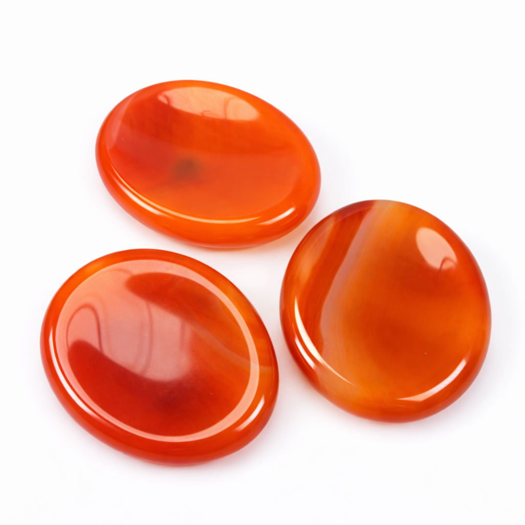 Carneool Duimsteen | Worry stone | Stress steen